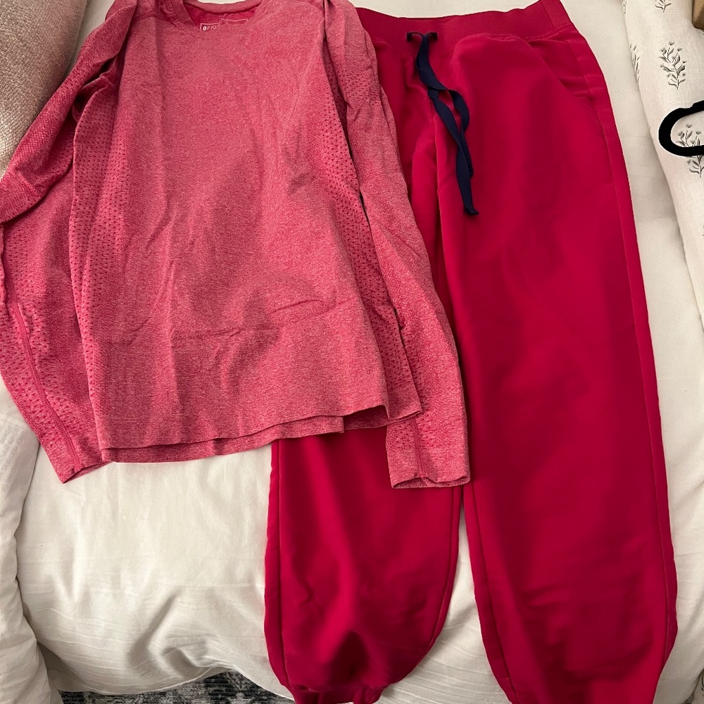 Hot Pink FIGS Scrub Pants